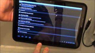 ClockworkMod Recovery on Motorola Xoom [upl. by Martie964]