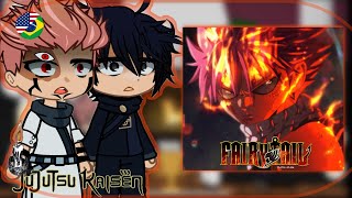 Jjk react to Yuji as 🐉Natsu🔥  Fairy tail 100 Years Quest  Gacha react 🇺🇸🇧🇷 [upl. by Emerson731]