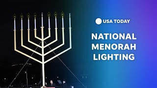 Watch National Menorah Lighting in the US capital [upl. by Rihsab390]