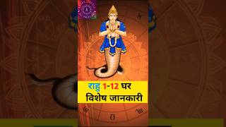 राहु 1 से 12 घरों पर जानकारी trending astrology viralvideo astro remedies upay rahu [upl. by Ten]