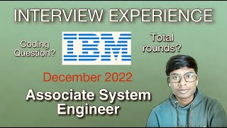 IBM  Associate System Engineer  IBM Interview Experience [upl. by Saimon]