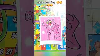 My Cute Drawing In Pink Panther  Pink Panther Drawing With Camel Colours  Drawing Subscribe [upl. by Rossi]