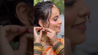 Maharashtrian bridal makeup 😍 youtubeshorts avneesmakeover makeup hairstyle viralvideo [upl. by Vanzant]