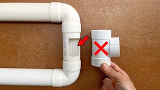 Few plumbers apply this technique to insert a PVC tee without cutting the pipe [upl. by Ymarej117]