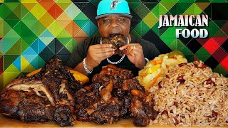 Jamaican Style Food Mukbang 먹방 [upl. by Brantley]