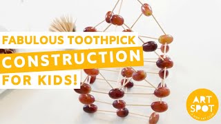 Construction for Kids Super Easy Toothpick Construction [upl. by Orecul369]