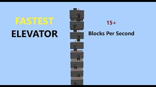 The FASTEST Elevator In Minecraft Bedrock 121 [upl. by Cy484]