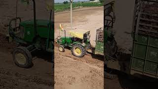 John Deere Tractor Pulling full load Trolley 💪 [upl. by Lertnahs850]