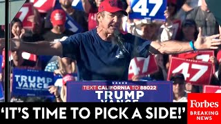 BREAKING NEWS Dennis Quaid Gives Fiery Speech Calling On Voters To Support Trump At Coachella Rally [upl. by Bega]