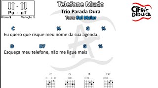 Telefone Mudo  Trio Parada Dura  CIFRA SIMPLIFICADA [upl. by Lladnarc968]