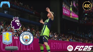 Aston Villa vs Manchester City ft Haaland  Premier League 2425 Full Match Gameplay  PS5  4K [upl. by Mathian]