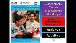 Video 95  ALS Module 2  Interpersonal Communication  Activity 1 amp 2 Guides and Answer Keys [upl. by Germaun]