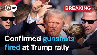 At least one person killed after gunshots at Trump rally  DW News [upl. by Shanie340]