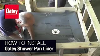 How to Install Oatey Shower Pan Liner [upl. by Siduhey96]