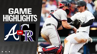 Braves vs Rockies Game Highlights 8924  MLB Highlights [upl. by Salas]