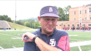 Samford Football Practice Report 8616 [upl. by Ylrebmit]