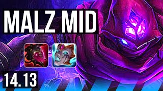 MALZAHAR vs NAAFIRI MID  Rank 1 Malz 318  EUW Challenger  1413 [upl. by Ardnama]