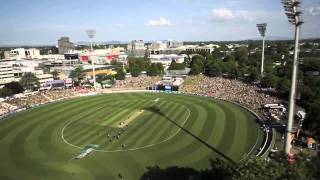 Black Caps vs Sri Lanka  Seddon Park Hamilton  aerial view [upl. by Kciwdahc]