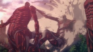 Titans falling AOT S4P3  Attack on Titan Season 4 Part 3 [upl. by Donadee]