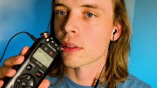 ASMR Mouth Sounds amp Close Whispering 🔷 trigger words ear to ear sensitive tascam [upl. by Rysler]