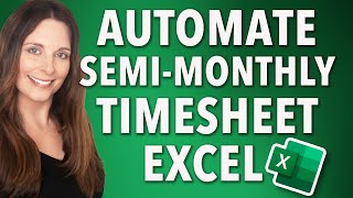 How to Automate SemiMonthly Employee Timesheet Template in Excel for Payroll [upl. by Angadreme]