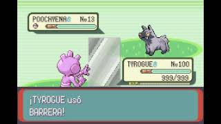 POKEMON EMERALD  TYROGUE  BARRERA  BARRIER [upl. by Nahk115]