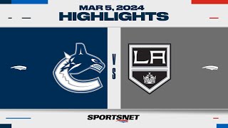 NHL Highlights  Canucks vs Kings  March 5 2024 [upl. by Anasiul]