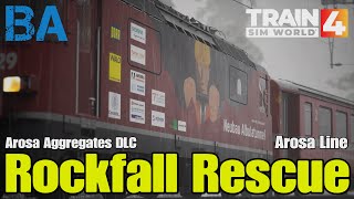 Rockfall Rescue  Arosa Aggregates DLC  Rivet Games  Arosa Line  Train Sim World 4 [upl. by Schuh]