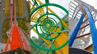 Every Roller Coaster at Nagashima Spaland Amusement Park Japan [upl. by Aihsenek]