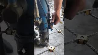 Installation process of stainless steel rope mesh buckle [upl. by Morehouse]