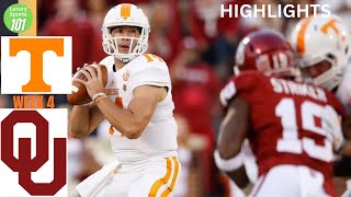 Tennessee Volunteers vs Oklahoma Sooners Game Highlights College Football [upl. by Maddy498]