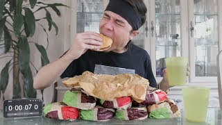 10 Whopper Challenge fastest time ever [upl. by Nanete]