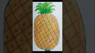 Pineapple drawing Easy art drawing painting arabic tasbih subhanallah shorts [upl. by Calesta]