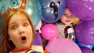 BALLOON FAMiLY new GAME with Adley amp Niko morning swimming inside the pool routine tooth update 🦷 [upl. by Adnarram]