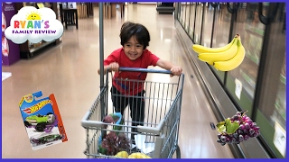 Kid Size Grocery Shopping trip and learn how to count Ryans Family Review [upl. by Arimihc]