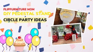 DIY Pedestal Stand Round Cylinder Plinth Circle Party Idea [upl. by Inalej]