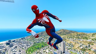 GTA 5 Spiderman Epic Jumps CompilationGTA V Fails Funny Moments [upl. by Einahpad21]