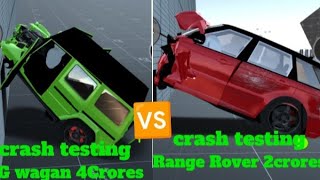 Car crash test G Wagon 4Crores Range Rover 2 Crores G Wagon 🆚 Range Rover car crash testing [upl. by Ileray]