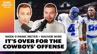 Week 10 waiver wire pickups  Panic Meter Cowboys offense Waddle and more  Yahoo Fantasy Forecast [upl. by Odraccir]