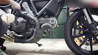 Ducati Scrambler Tutorial come effettuare il bendaggio dei collettori [upl. by Nichy480]