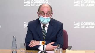 Rueda de prensa para informar sobre la actualidad del coronavirus en Aragón [upl. by Trant]