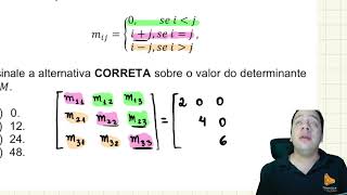 UFT Dada 𝑀  𝑚𝑖𝑗 a matriz quadrada de ordem 3 [upl. by Kingston]