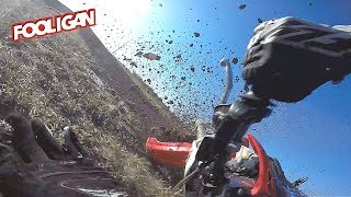 Crashing Over a Triple Tabletop  CRF450 Motocross [upl. by Kimmy]