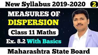 MEASURES OF DISPERSION Ex 82 Part 2  Class 11 Maths  Maharashtra Board  Dinesh Sir [upl. by Graves]