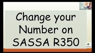 How To Change My Cellphone Number on the SASSA SRD R350 Grant  Change Phone Number for SASSA R350 [upl. by Kuhn6]