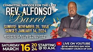 Homegoing Service for the Late Rev Alfonso Barrett  March 16  10 a m [upl. by Anilegnave]