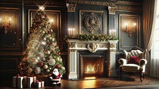 🎄Christmas Jazz amp Crackling Fireplace for Ultimate Relaxationchristmastree christmas [upl. by Atsylac]