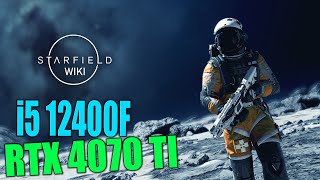 Starfield Test FPS  i5 12400F  RTX 4070 TI [upl. by Vasiliki]