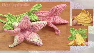 Crochet Bell Flower Part 2 of 2Free Crochet Flower Patterns [upl. by Skell]