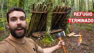 Termino el REFUGIO del CAMPAMENTO BUSHCRAFT  EP2 [upl. by Aicirtap]